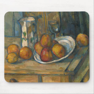 Paul Cezanne - Stillleben mit Milchsaft und Obst Mousepad