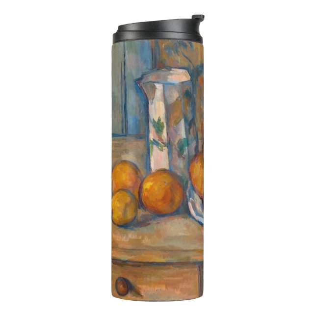 Paul Cezanne - Stillleben mit Milchsaft und Obst Thermosbecher (Nach links gedreht)