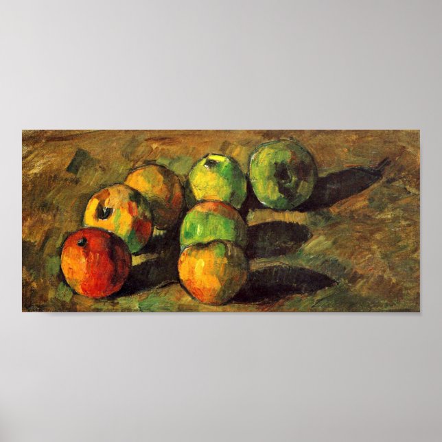 Paul Cezanne - Stillleben mit sieben Äpfeln Poster (Vorne)