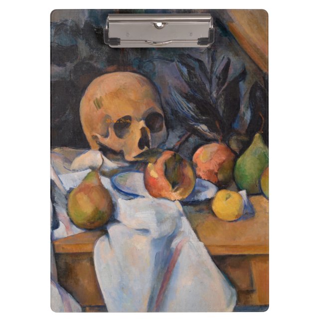 Paul Cezanne - Stillleben mit Skull Klemmbrett (Vorderseite)