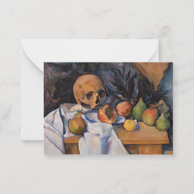 Paul Cezanne - Stillleben mit Skull Mitteilungskarte (Vorderseite)