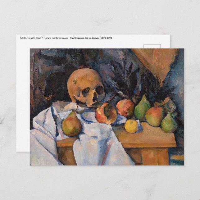 Paul Cezanne - Stillleben mit Skull Postkarte (Vorne/Hinten)