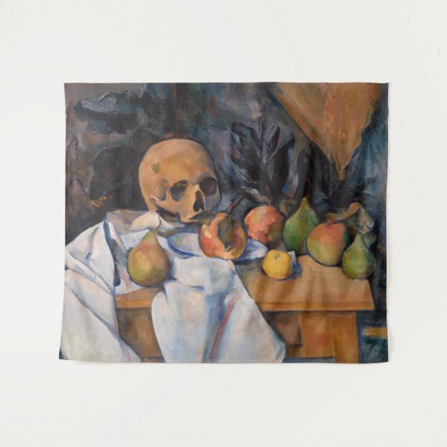 Paul Cezanne - Stillleben mit Skull Wandteppich (Vorderseite (Horizontal))
