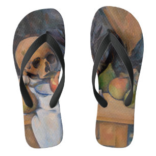 Paul Cezanne - Stillleben mit Totenkopf Flip Flops