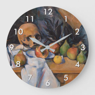 Paul Cezanne - Stillleben mit Totenkopf Große Wanduhr