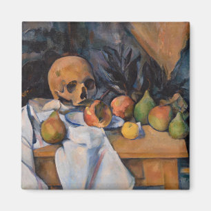 Paul Cezanne - Stillleben mit Totenkopf Magnet