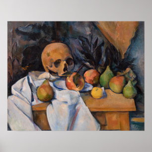 Paul Cezanne - Stillleben mit Totenkopf Poster