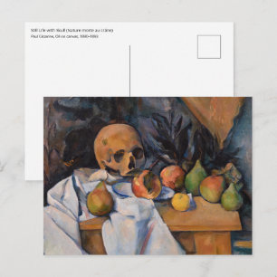 Paul Cezanne - Stillleben mit Totenkopf Postkarte
