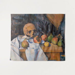 Paul Cezanne - Stillleben mit Totenkopf Wandteppich