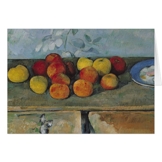 Paul Cezanne | Stillleben von Äpfeln und Keksen, (Vorderseite (Horizontal))