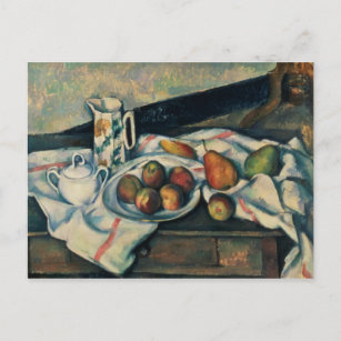 Paul Cezanne   Stillleben von Pfirsichen und Birne Postkarte