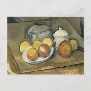 Paul Cezanne - Straw-Trimmed Vase, Sugar Bowl Postkarte