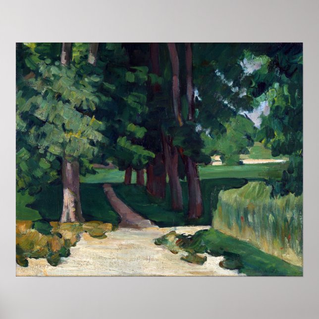 Paul Cézanne The Avenue im Jas de Bouffan Poster (Vorne)