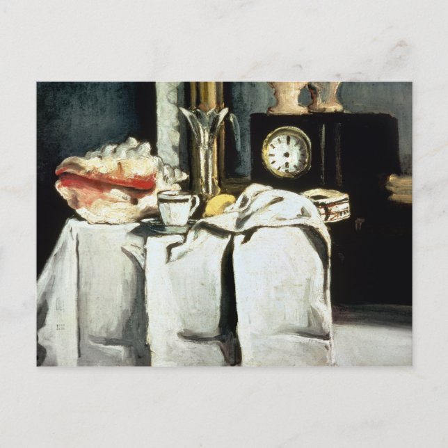 Paul Cezanne The Black Marble Clock, c.1870 Postkarte (Vorderseite)