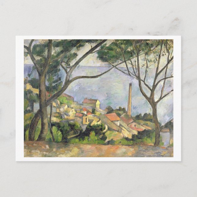 Paul Cezanne | The Sea at l'Estaque, 1878 Postkarte (Vorderseite)