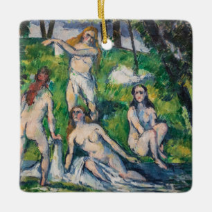 Paul Cezanne - Vier Badende Keramikornament