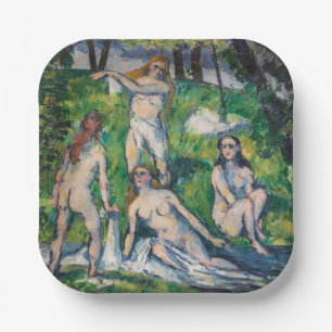 Paul Cezanne - Vier Badende Pappteller