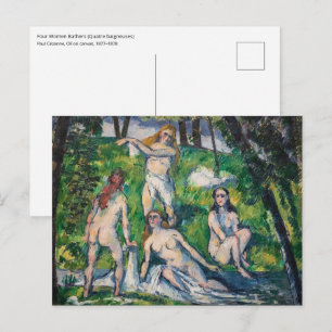Paul Cezanne - Vier Badende Postkarte