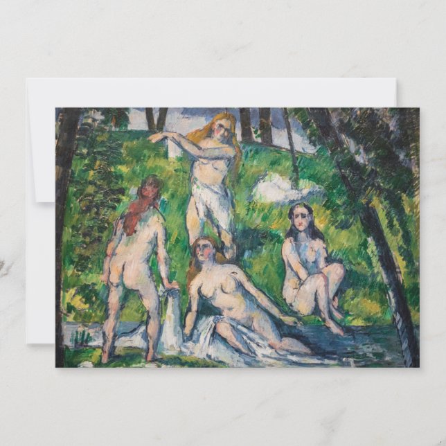 Paul Cezanne - Vier Bathers Einladung (Vorderseite)