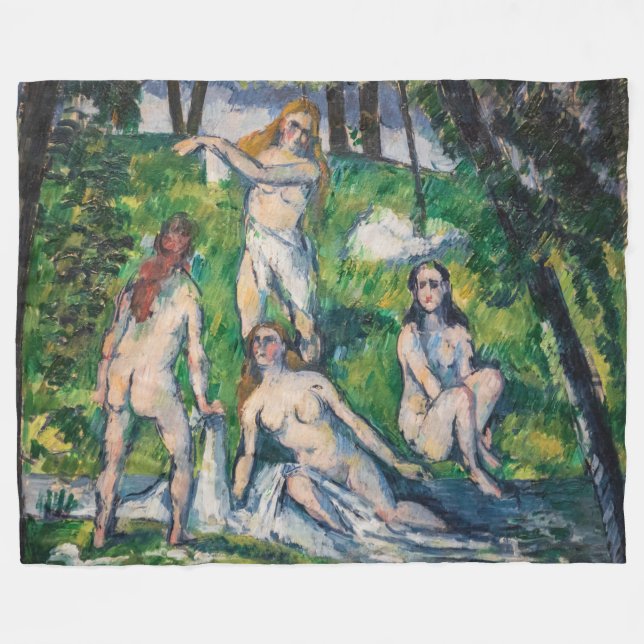 Paul Cezanne - Vier Bathers Fleecedecke (Vorderseite (Horizontal))