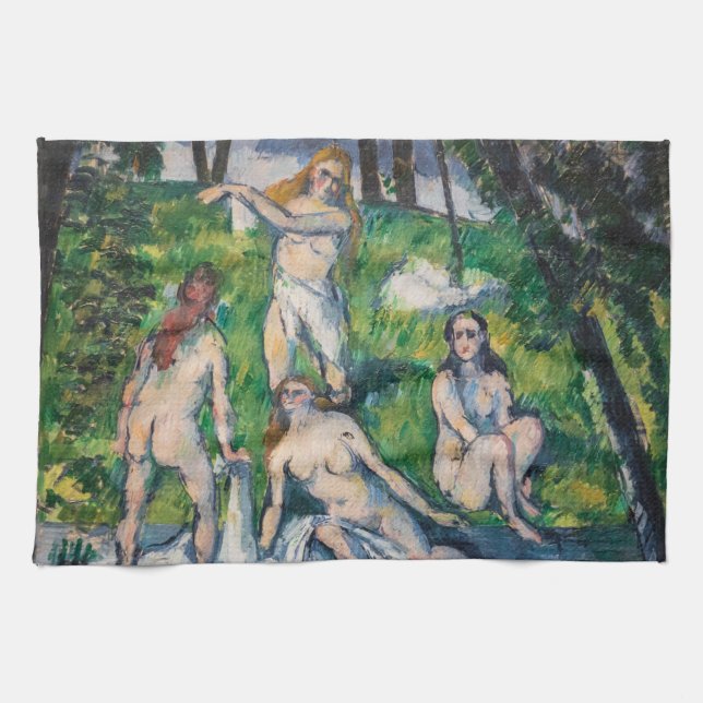 Paul Cezanne - Vier Bathers Geschirrtuch (Horizontal)