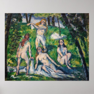Paul Cezanne - Vier Bathers Poster