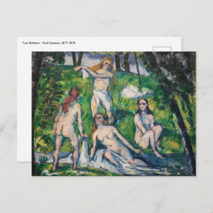 Paul Cezanne - Vier Bathers Postkarte