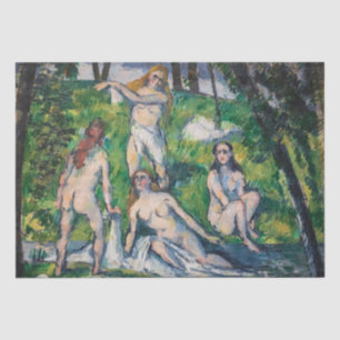 Paul Cezanne - Vier Bathers Seidenpapier