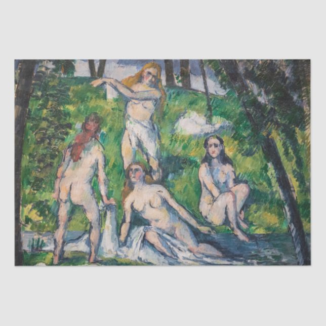 Paul Cezanne - Vier Bathers Seidenpapier (Vorderseite)