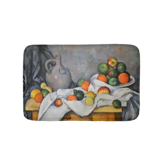 Paul Cezanne - Vorhang, Jug und Fruchtschale Badematte (Vorderseite)