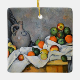 Paul Cezanne - Vorhang, Jug und Fruchtschale Keramikornament