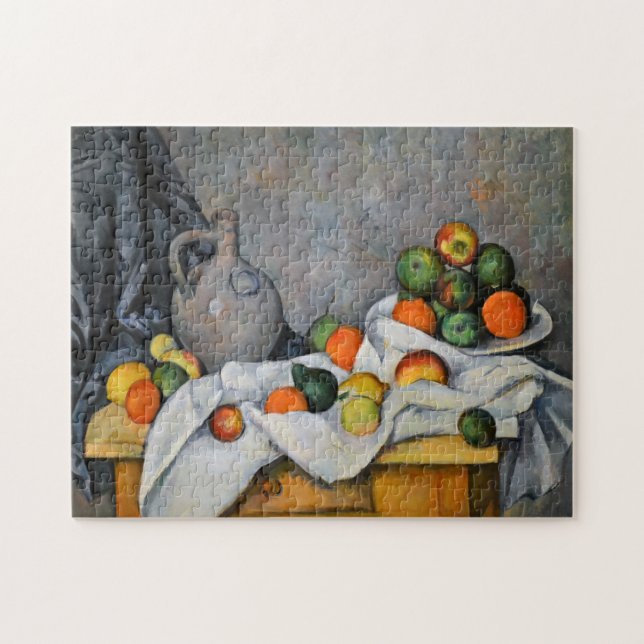 Paul Cezanne - Vorhang, Jug und Fruchtschale Puzzle (Horizontal)