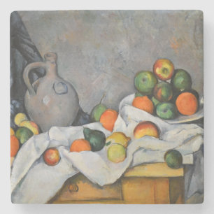 Paul Cezanne - Vorhang, Jug und Fruchtschale Steinuntersetzer