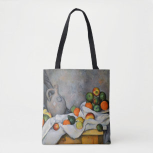 Paul Cezanne - Vorhang, Krug und Obstschale