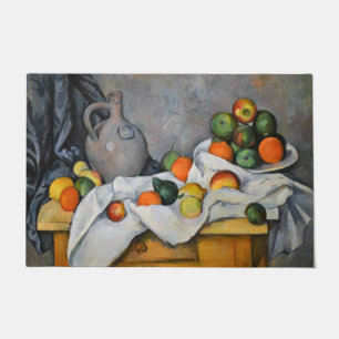 Paul Cezanne - Vorhang, Krug und Obstschale Fußmatte