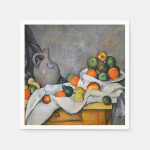 Paul Cezanne - Vorhang, Krug und Obstschale Serviette