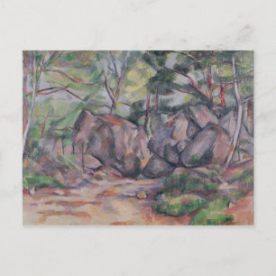Paul Cezanne   Wald mit Felsen, 1893 Postkarte