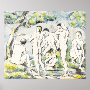 Paul Cézannes kubistischer Prelude, die Bathers Pa Poster