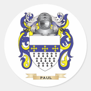 Paul Coat of Arms (Familienwappen) Runder Aufkleber
