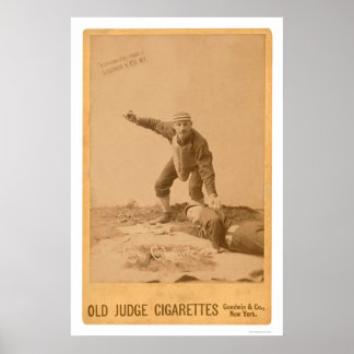 Paul Cook Baseball Card 1889 Poster