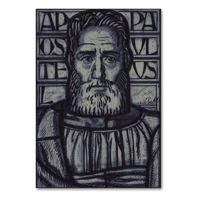 Paul, der Apostel, Saul von Tarsus Tischnummer (Vorderseite)