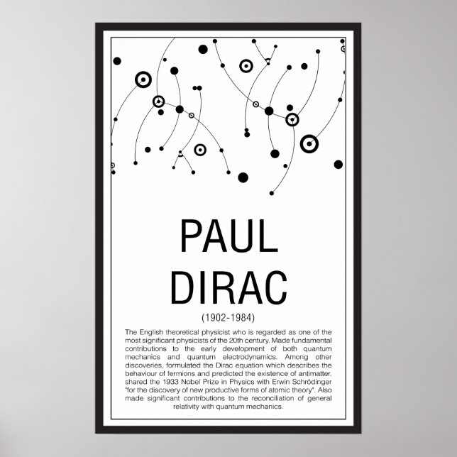 Paul Dirac Poster (Vorne)