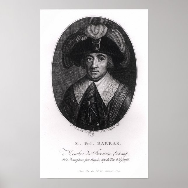 Paul Francois Jean Nicolas Vicomte de Barras Poster (Vorne)
