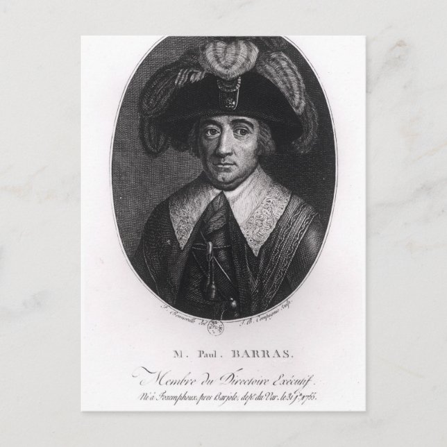 Paul Francois Jean Nicolas Vicomte de Barras Postkarte (Vorderseite)