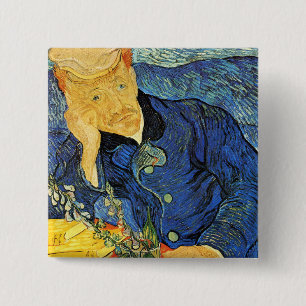 Paul Gachet Portrait, Vincent Van Gogh Button