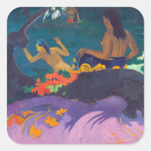 Paul Gauguin - Am Meer / Fatata te Miti Quadratischer Aufkleber