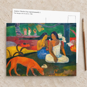 Paul Gauguin - Arearea / Der Rote Hund Postkarte