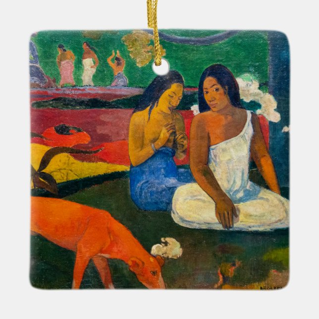 Paul Gauguin - Arearea / The Red Dog Keramikornament (Vorderseite)