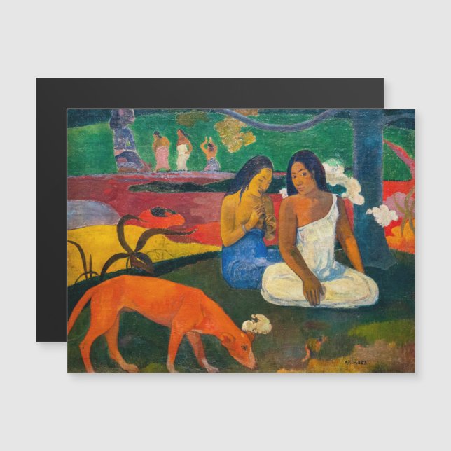 Paul Gauguin - Arearea / The Red Dog Magnetic Card Magnetkarte (Vorne/Hinten)