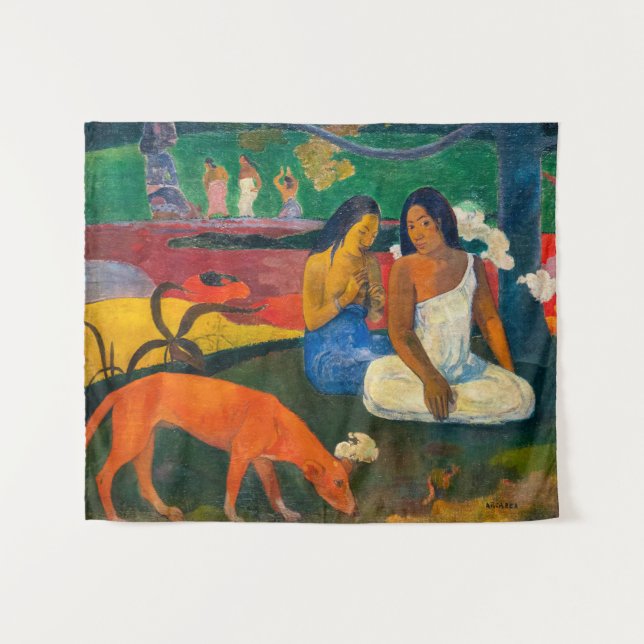 Paul Gauguin - Arearea / The Red Dog Wandteppich (Vorderseite (Horizontal))
